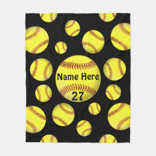 Personalisierte Softball-Fleece-Decke in Ihrer Fleecedecke