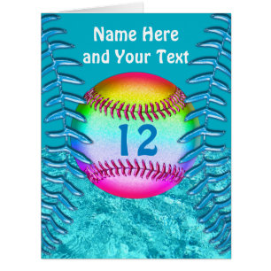 Personalisierte Softball-Karten für IRGENDEIN