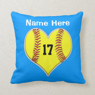PERSONALISIERTE Softball-Kissen mit NAME und NUMME Kissen