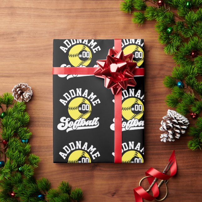 Personalisierte Software Player ADD NAME Retro Tea Geschenkpapier (Feiertagsgeschenk)