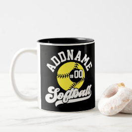 Personalisierte Software Player ADD NAME Retro Tea Zweifarbige Tasse