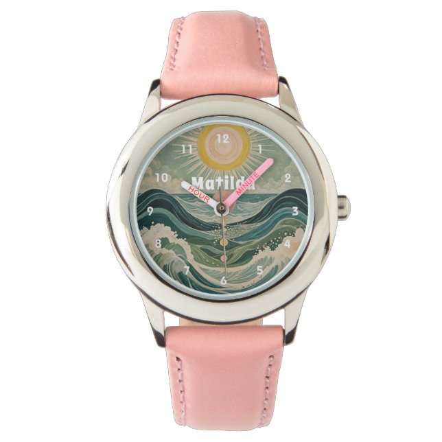 Personalisierte Solarwelle Armbanduhr (Vorderseite)