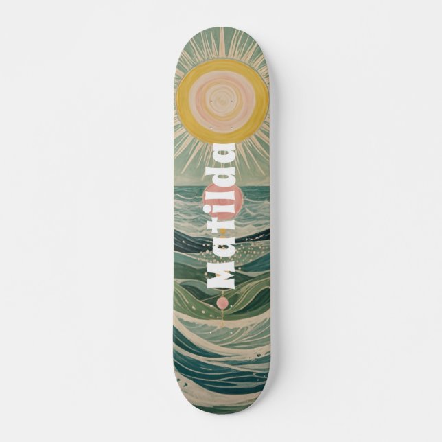 Personalisierte Solarwelle Skateboard (Vorne)