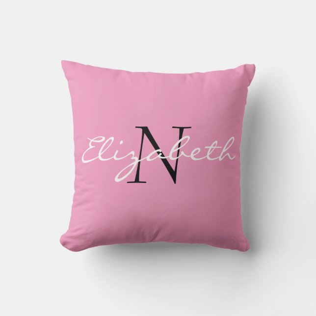 Personalisierte Solid Pink.Cartoon Cupcake Collect Kissen (Vorderseite)