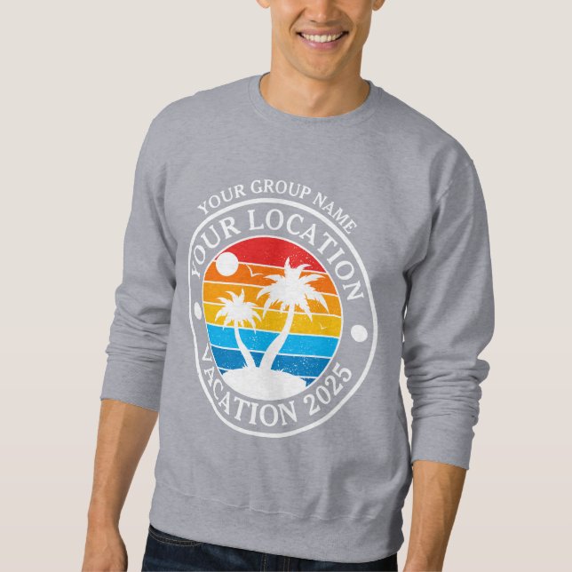 Personalisierte Sommerfamilienwohnung Weiß Sweatshirt (Vorderseite)