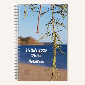 Personalisierte Sommervibes Vision Notebook 2025 Notizbuch