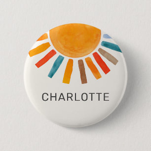 Personalisierte Sonne  Button