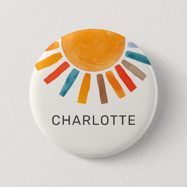 Personalisierte Sonne  Button (Vorderseite)