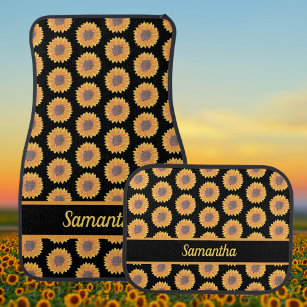 Personalisierte Sonnenblume Autofußmatte