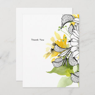 Personalisierte Sonnenblume Danke Note Card