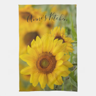 Personalisierte Sonnenblume Küchentücher