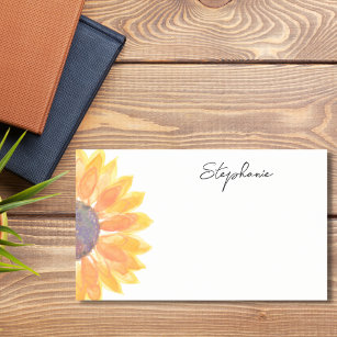 Personalisierte Sonnenblume vom Schreibtisch Post-it Klebezettel