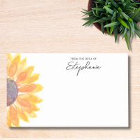 Personalisierte Sonnenblume vom Schreibtisch