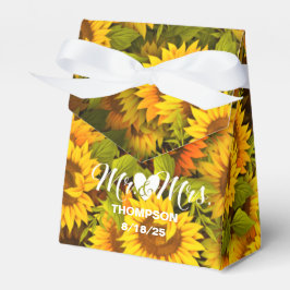 Personalisierte Sonnenblumen Hochzeitsgeschenk Geschenkschachtel