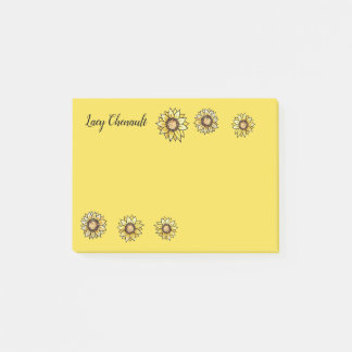 Personalisierte Sonnenblumen Post-it Klebezettel