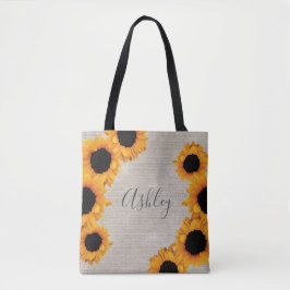 Personalisierte Sonnenblumenbeutel Tasche