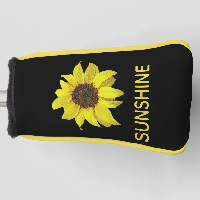 Personalisierte Sonnenblumendecke Golf Headcover (Vorderseite)