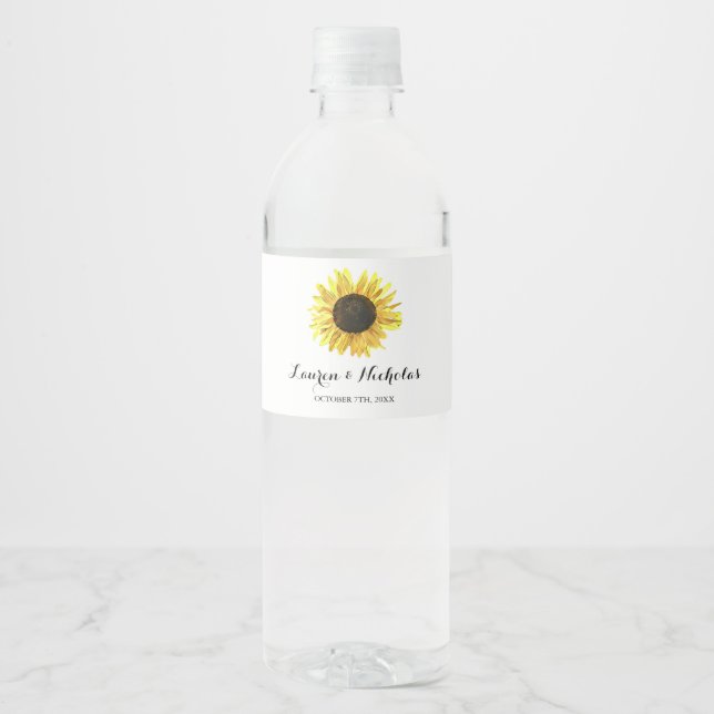 Personalisierte Sonnenblumenhochzeit (Vorderseite)