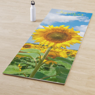 Personalisierte Sonnenblumenkernmatte Yogamatte