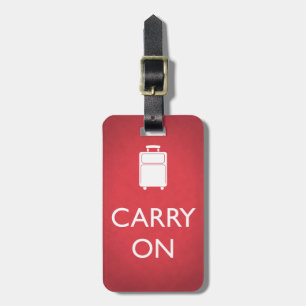 Personalisierte, sonnendurchflutete Red Carry auf Gepäckanhänger