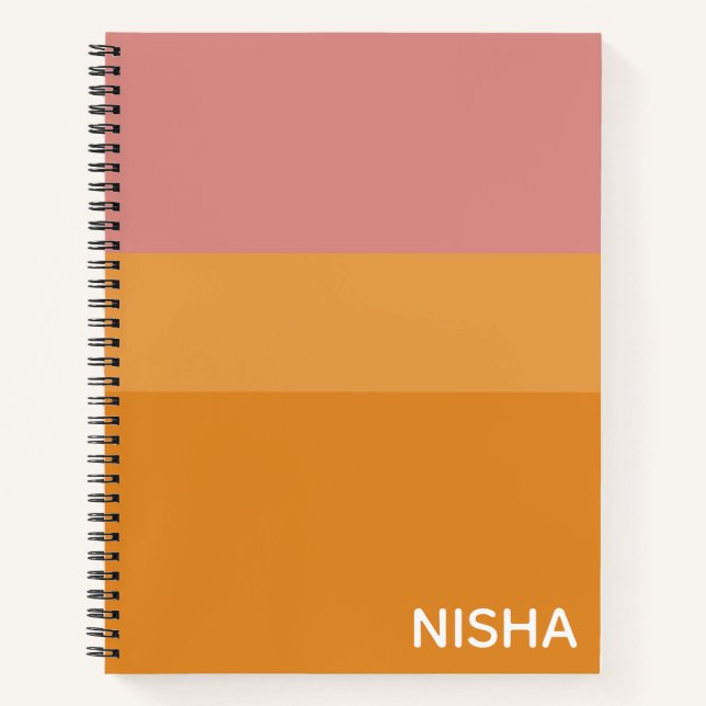 Personalisierte Sonnenuntergänge Notizbuch (Vorderseite)