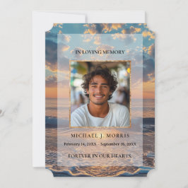 Personalisierte Sonnenuntergangs-Bestattungsfoto-D Dankeskarte