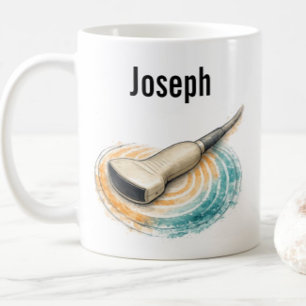 Personalisierte Sonographie-Sonden-Schallwellen Na Kaffeetasse