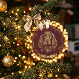 Personalisierte Spaniel-Hunde Erstes Weihnachten Ornament