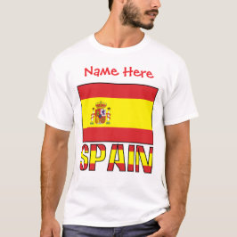 Personalisierte Spanien-Flagge Herren-Erbstück T-Shirt