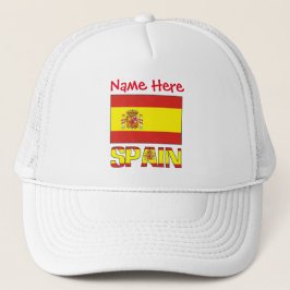 Personalisierte Spanienflagge Heritage Trucker Müt Truckerkappe