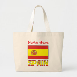Personalisierte spanische Flagge Erbe Jumbo Stoffbeutel