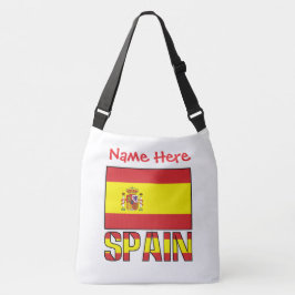 Personalisierte spanische Flagge Erbe Tragetaschen Mit Langen Trägern