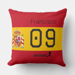 Personalisierte spanische Nationalmannschaft-Grafi Kissen