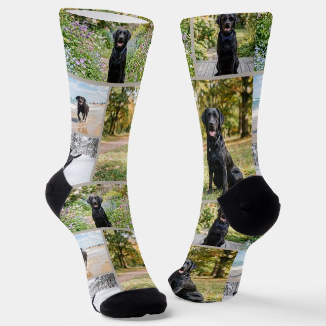 Personalisierte Spaß 5 Foto Vorlage Socken (Gewinkelt)