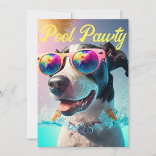 Personalisierte Special Pool Pawty für Ihr Dog-Par Einladung