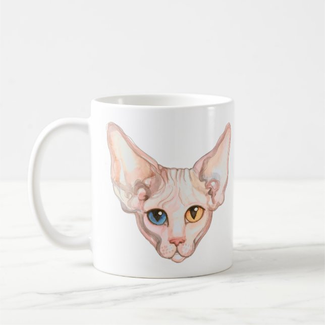 Personalisierte Sphynx Kaffeetasse (Links)