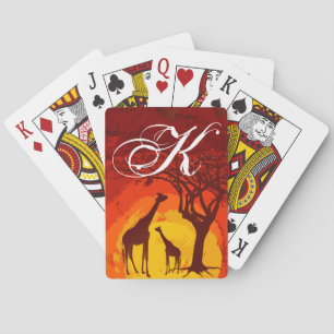 Personalisierte Spielkarten Afrikanische Safari Gi