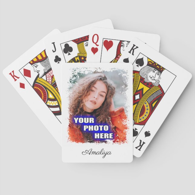 Personalisierte Spielkarten mit Foto-Gastgeschenke (Rückseite)