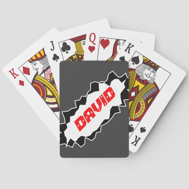 Personalisierte Spielkarten mit individuelle Name (Rückseite)