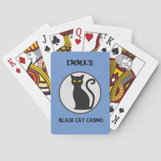 Personalisierte Spielkarten - Schwarze Katze