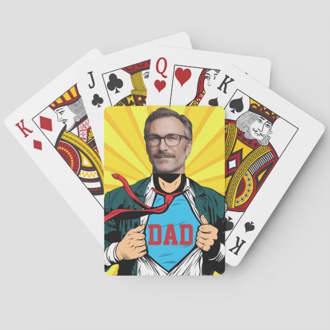 Personalisierte Spielkarten von Superdad (Rückseite)