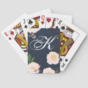 Personalisierte Spielkarten Weiße Blume
