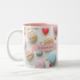 Personalisierte Spielzeug-Pastell-Macaron- und Süß Zweifarbige Tasse