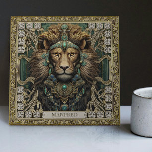 Personalisierte Spirit Lion Tribal Jewels Fliese