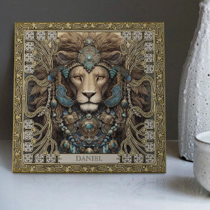 Personalisierte Spirit Lion Tribal-Juwelen Fliese