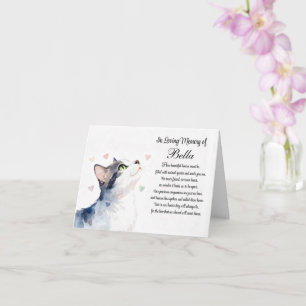 Personalisierte spirituelle Katze-Sympathie-Gedich Karte