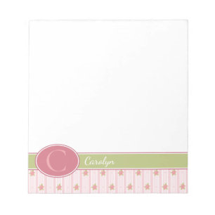 Personalisierte Spitzen- und Englischgarten Notizblock