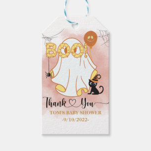 Personalisierte Spooky Boo Babydusche Geschenkarti Geschenkanhänger