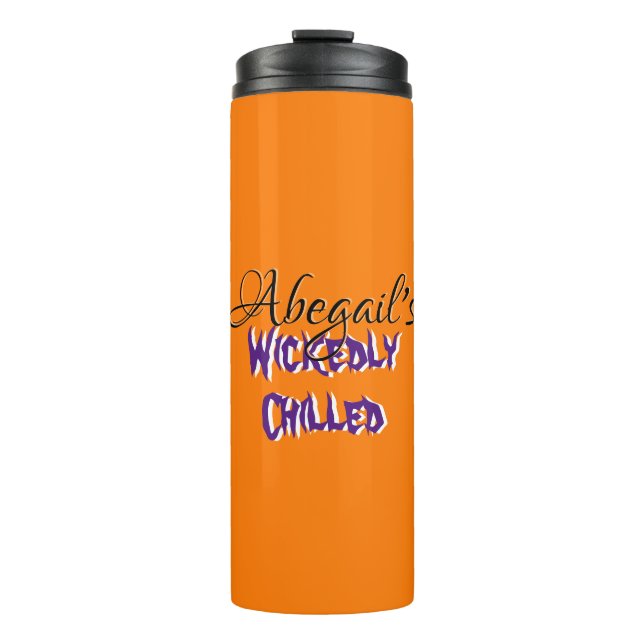 Personalisierte Spooky Thermaltumbler Thermosbecher (Vorderseite)