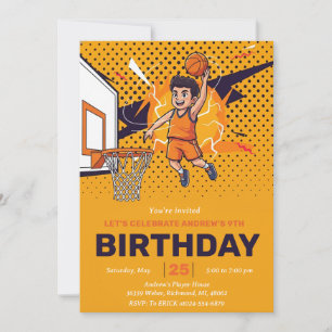 personalisierte Sport Basketball Geburtstag Einladung